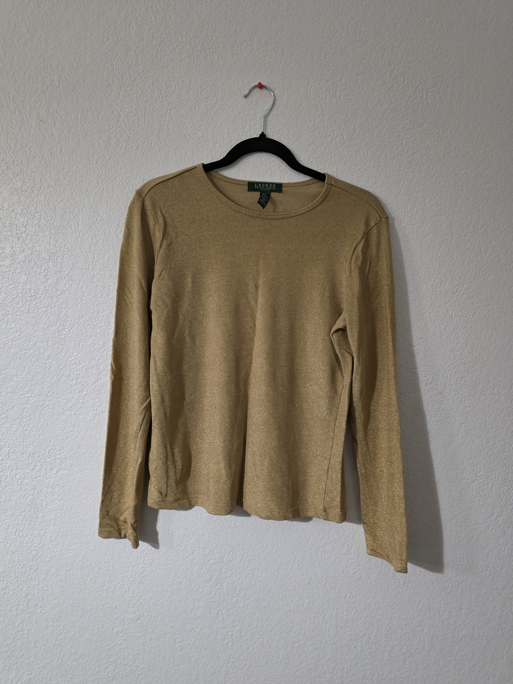 Polo by Ralph Lauren Metallic Gold Crewneck Sweater